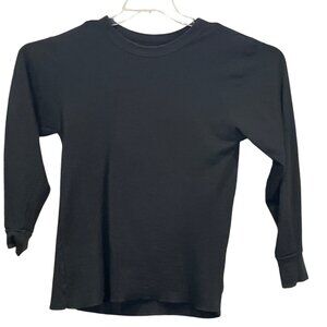 Cotton Plus Black Long Sleeve Shirt L 38-40 Premium Innerwear 33j